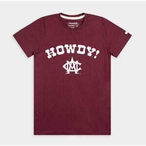 HOMEFIELD Mens Vintage Texas A&M Howdy T-Shirt XXL Maroon Short Sleeve NWT
